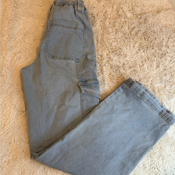 No Boundaries Pants - No Boundaries Light Blue Cargo Pants